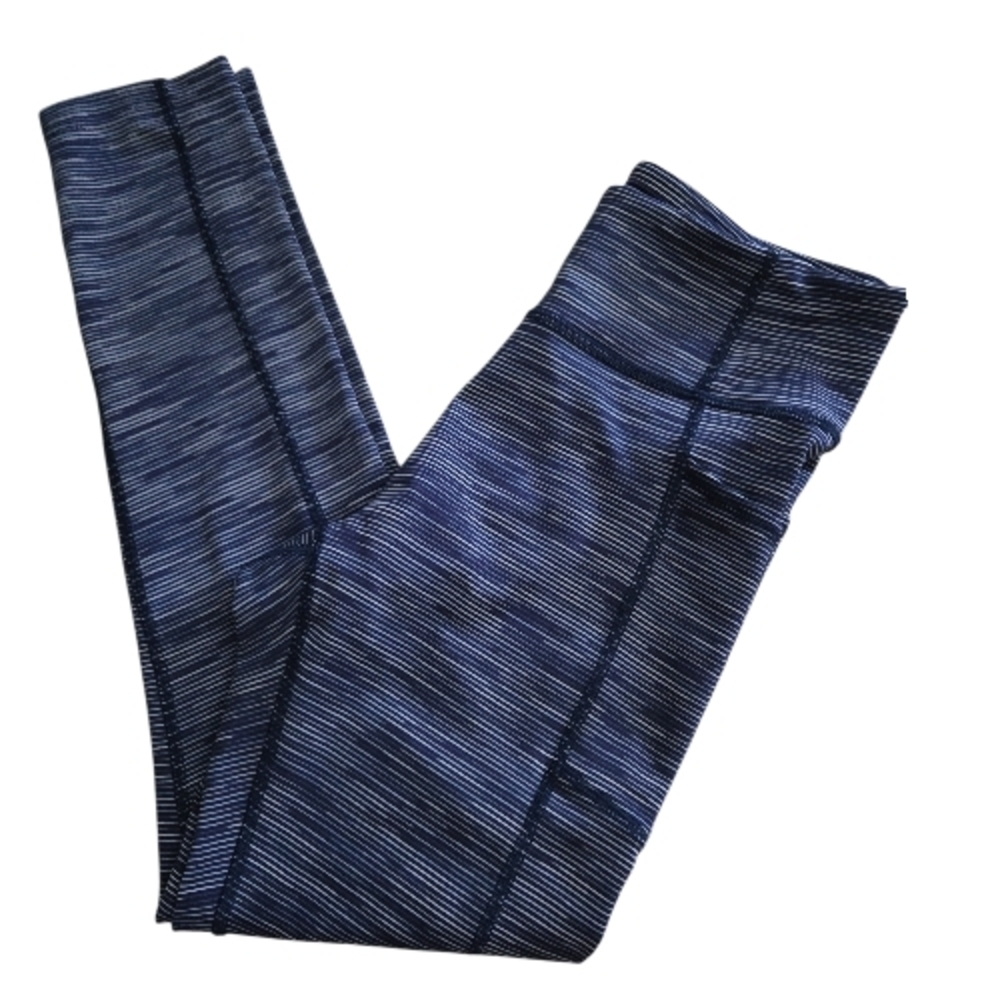 Tek Gear Blue Striped Leggings SZ M